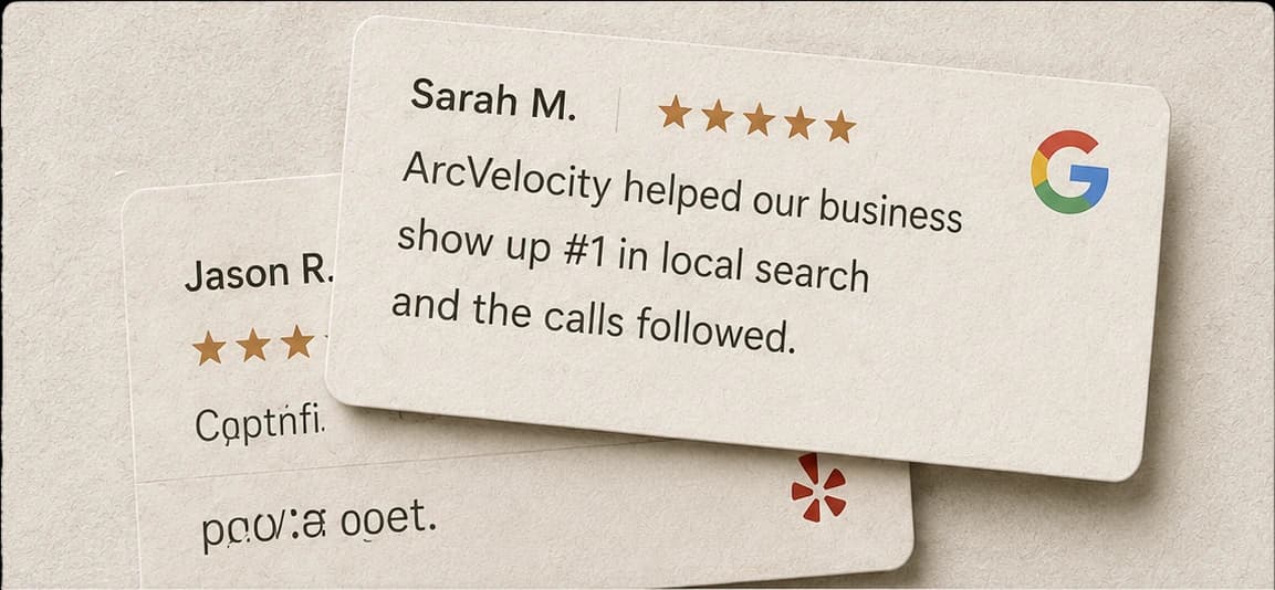 Local citation and customer review management cards