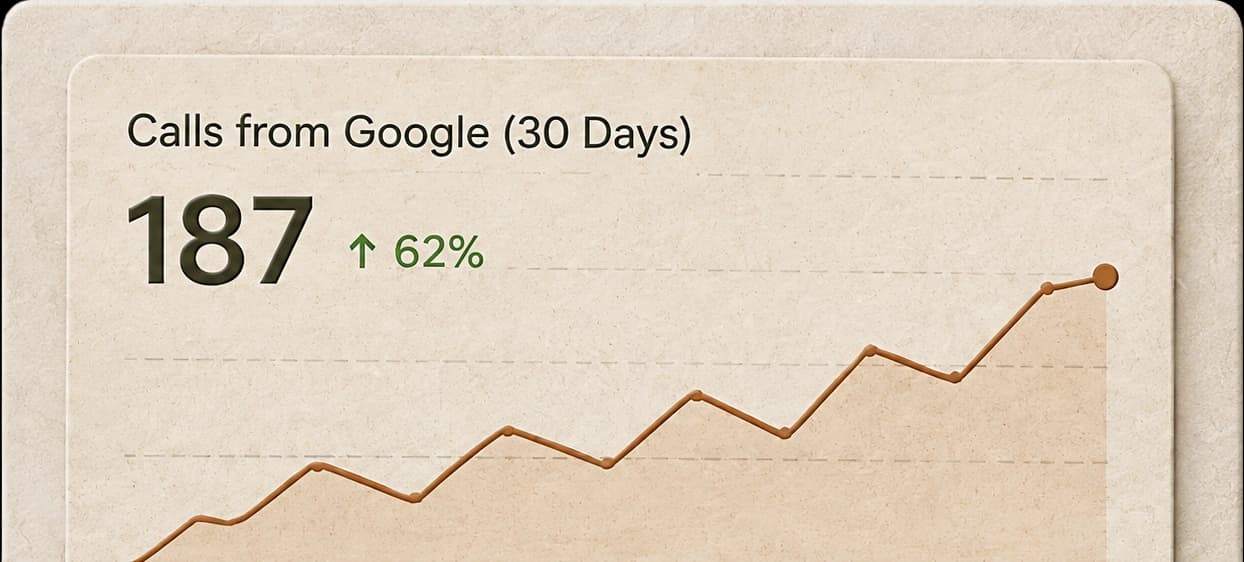 SEO call and conversion reporting chart