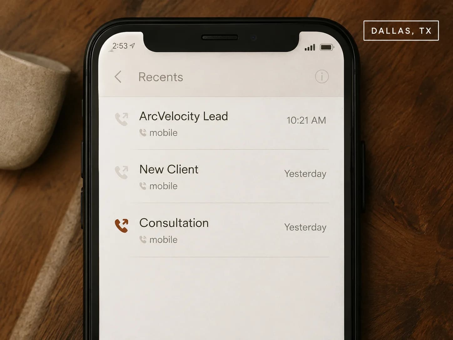 Dallas home services lead call