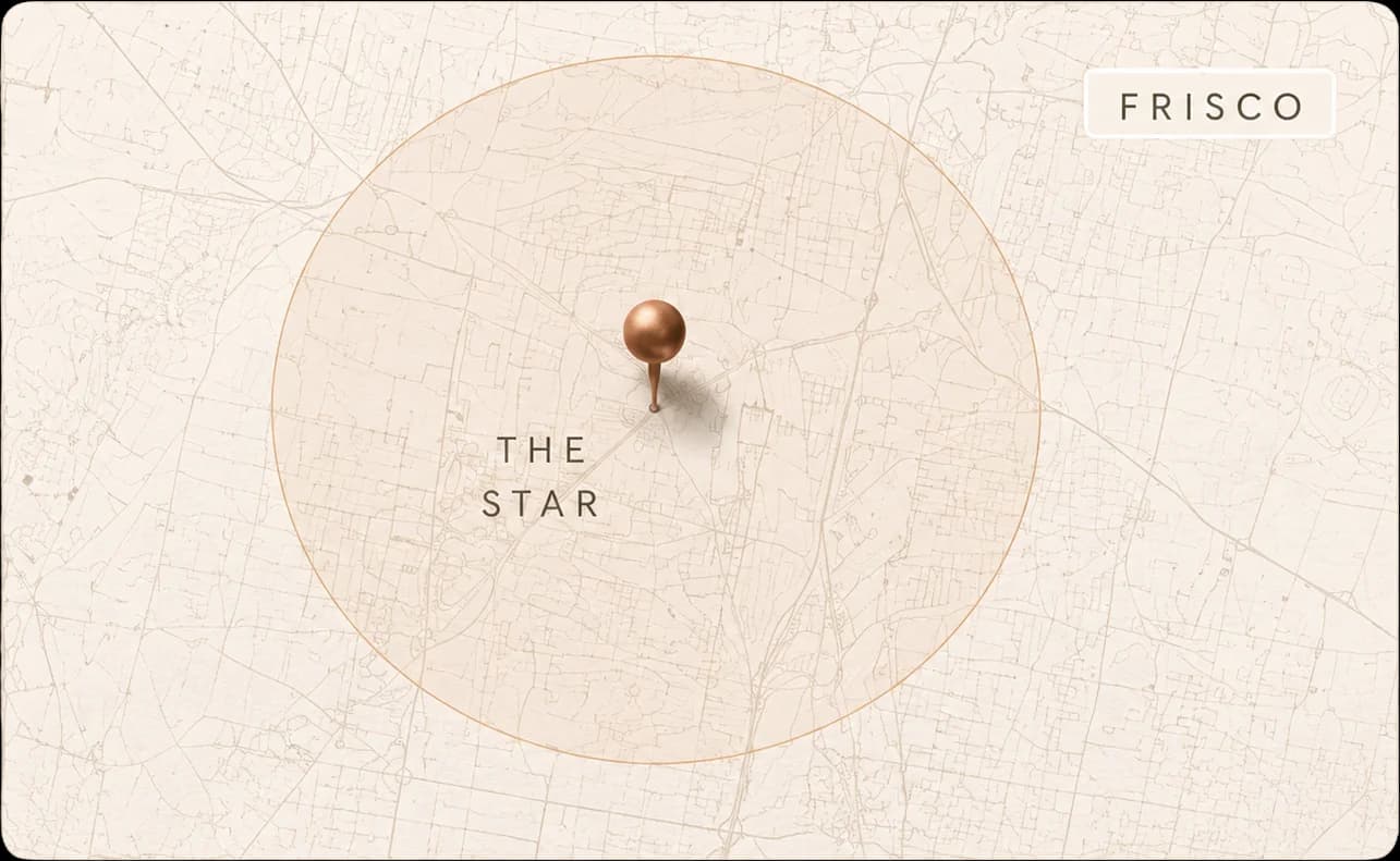 Frisco local search radius map