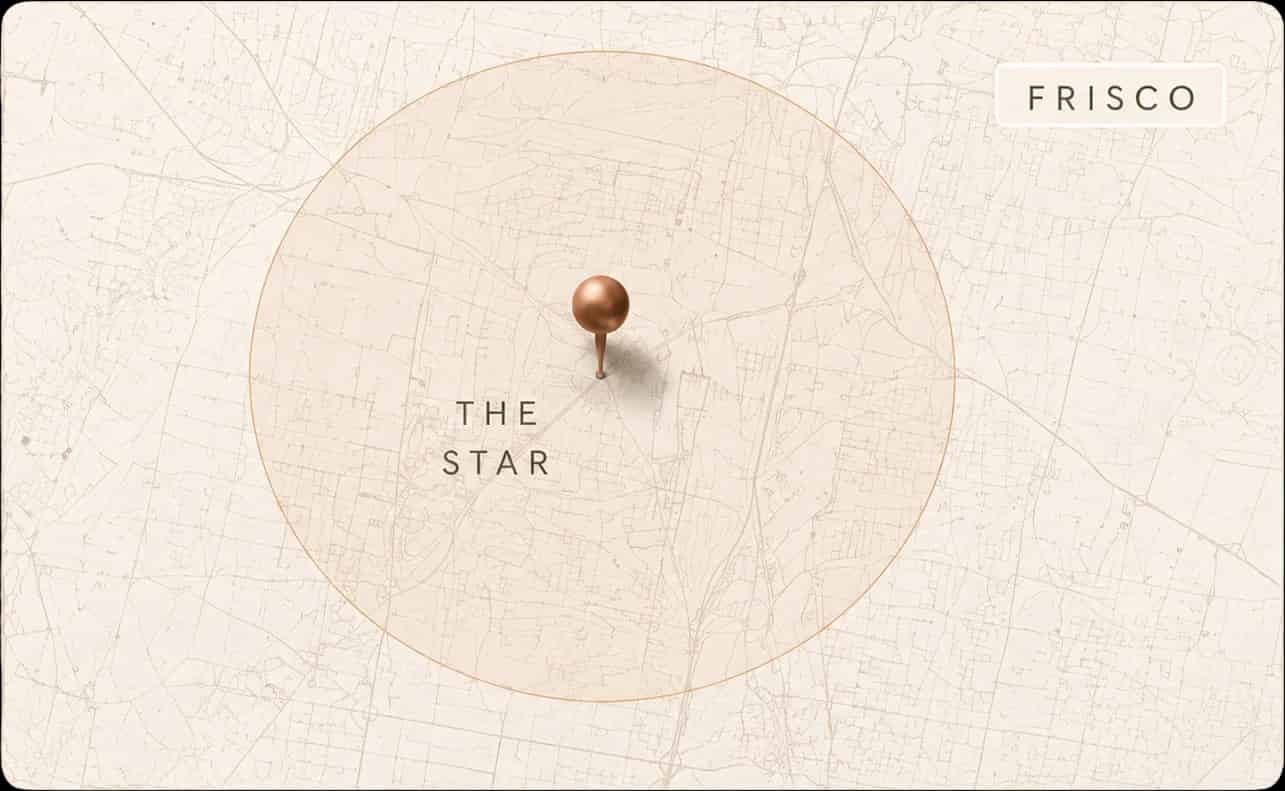 Frisco local search radius map